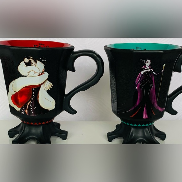 Disney Store Disney Villains Designer Collection Pedestal Mug Set - 6pc - Picture 4 of 13